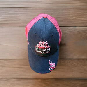 Cabela's Authentic Apparel Baseball Cap Hat One Size Red & Black w/ Flames NEW